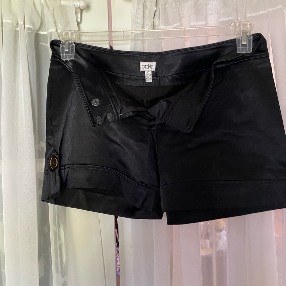 Cache Women's Black Satin Shorts Size: 12